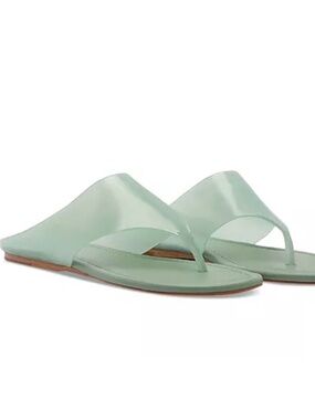 Farm Rio Women’s jelly flat sandals dusty green new size 8.5